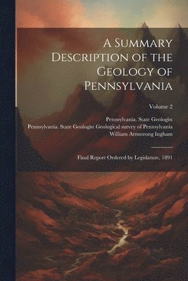 bokomslag Summary Description of the Geology of Pennsylvania; Final Report Ordered by Legislature, 1891; Volume 2