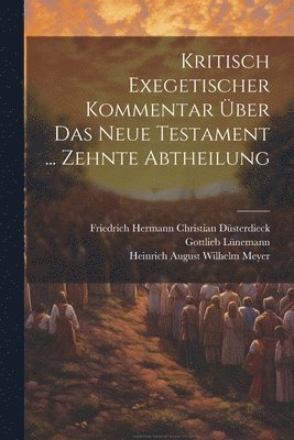 bokomslag Kritisch Exegetischer Kommentar ber Das Neue Testament ... Zehnte Abtheilung