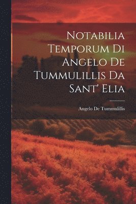 Angelo De Tummulillis - Notabilia Temporum Di Angelo De Tummulillis Da Sant' Elia, Häftad