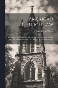 bokomslag American Church Law