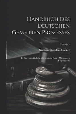 bokomslag Handbuch Des Deutschen Gemeinen Prozesses