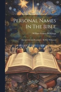 bokomslag Personal Names In The Bible
