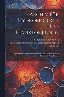 bokomslag Archiv fr Hydrobiologie und Planktonkunde