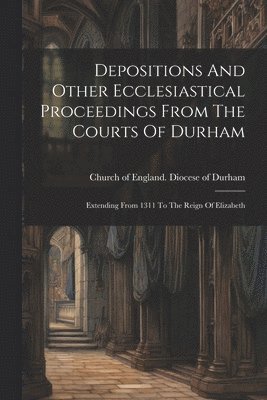 bokomslag Depositions And Other Ecclesiastical Proceedings From The Courts Of Durham