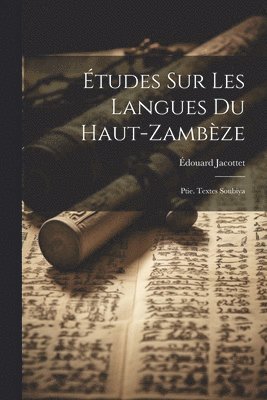 tudes Sur Les Langues Du Haut-zambze 1