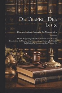 bokomslag De L'esprit Des Loix
