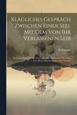 bokomslag Klgliches Gesprch zwischen einer Seel mit dem von ihr verlassenen Leib