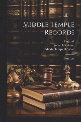 bokomslag Middle Temple Records