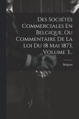 bokomslag Des Socits Commerciales En Belgique, Ou Commentaire De La Loi Du 18 Mai 1873, Volume 3...