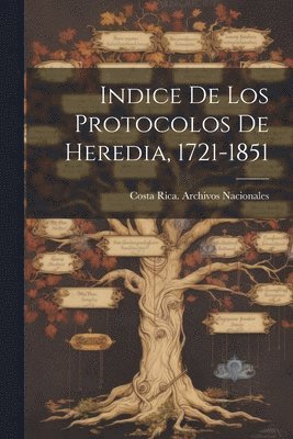 Costa Rica Archivos Nacionales - Indice De Los Protocolos De Heredia, 1721-1851, Häftad