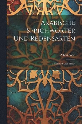 Albert Socin - Arabische Sprichwörter Und Redensarten, Häftad