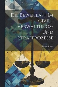 bokomslag Die Beweislast Im Civil-, Verwaltungs- Und Strafprozesse