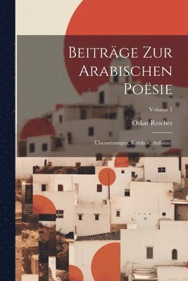 bokomslag Beitrge Zur Arabischen Posie