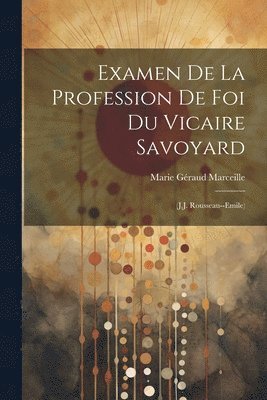 bokomslag Examen De La Profession De Foi Du Vicaire Savoyard