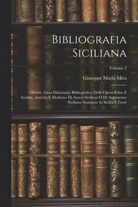 bokomslag Bibliografia Siciliana
