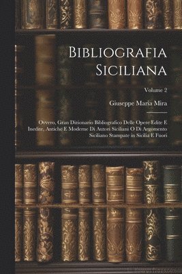 bokomslag Bibliografia Siciliana