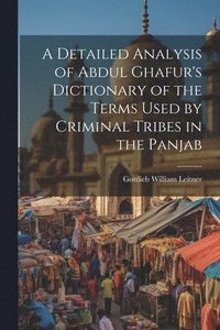 bokomslag A Detailed Analysis of Abdul Ghafur's Dictionary of the Terms Used by Criminal Tribes in the Panjab