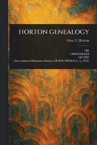 bokomslag Horton Genealogy