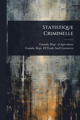 bokomslag Statistique Criminelle