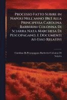 bokomslag Processo Fatto Subire in Napoli Nell'anno 1863 Alla Principessa Carolina Barberini Colonna Di Sciarra Nata Marchesa Di Pescopagano, E Documenti Ad Ess
