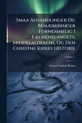 bokomslag Smaa Afhandlinger Og BemÃ]rkninger Fornemmelig I FÃ]drenelandets, Middelalderens, Og Den Christne Kirkes Historie