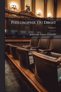 bokomslag Philosophie Du Droit