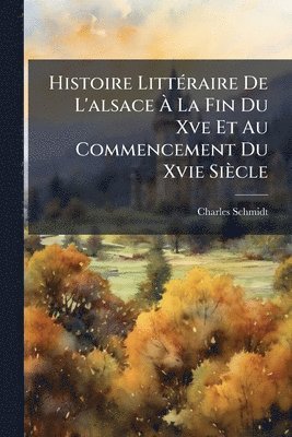 bokomslag Histoire LittÃ(c)raire De L'alsace Ã¿ La Fin Du Xve Et Au Commencement Du Xvie Siècle