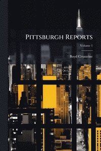 bokomslag Pittsburgh Reports