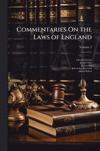 bokomslag Commentaries On the Laws of England