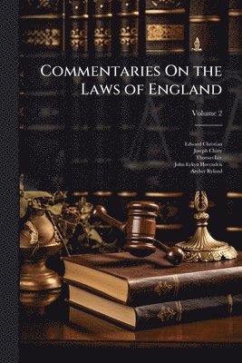 bokomslag Commentaries On the Laws of England