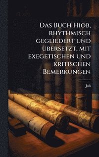 bokomslag Buch Hiob, rhythmisch gegliedert und Ã1/4bersetzt, mit exegetischen und kritischen Bemerkungen
