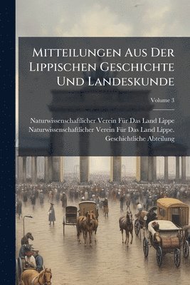 bokomslag Mitteilungen Aus Der Lippischen Geschichte Und Landeskunde