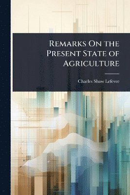 bokomslag Remarks On the Present State of Agriculture