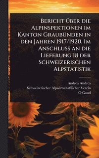 bokomslag Bericht Ã1/4ber die Alpinspektionen im Kanton GraubÃ1/4nden in den Jahren 1917/1920. Im Anschluss an die Lieferung 18 der Schweizerischen Alpstatistik
