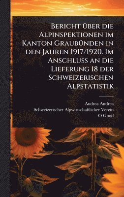 bokomslag Bericht Ã1/4ber die Alpinspektionen im Kanton GraubÃ1/4nden in den Jahren 1917/1920. Im Anschluss an die Lieferung 18 der Schweizerischen Alpstatistik