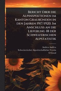 bokomslag Bericht Ã1/4ber die Alpinspektionen im Kanton GraubÃ1/4nden in den Jahren 1917/1920. Im Anschluss an die Lieferung 18 der Schweizerischen Alpstatistik