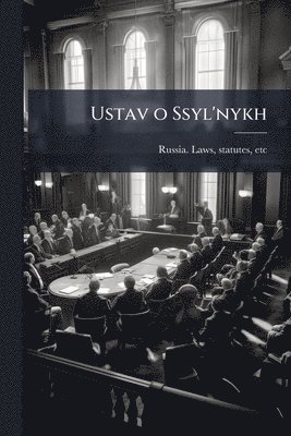 bokomslag Ustav o Ssyl'nykh