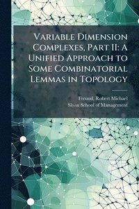 bokomslag Variable Dimension Complexes, Part II: A Unified Approach to Some Combinatorial Lemmas in Topology