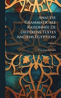 bokomslag Analyse Grammaticale RaisonnÃ©e De DiffÃ©rens Textes Anciens Ã¿gyptiens