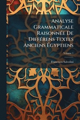 bokomslag Analyse Grammaticale RaisonnÃ(c)e De DiffÃ(c)rens Textes Anciens Ã¿gyptiens