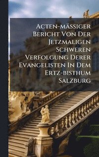 bokomslag Acten-mässiger Bericht Von Der Jetzmaligen Schweren Verfolgung Derer Evangelisten In Dem Ertz-bisthum Salzburg
