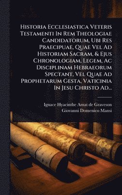 bokomslag Historia Ecclesiastica Veteris Testamenti In Rem Theologiae Candidatorum, Ubi Res Praecipuae, Quae Vel Ad Historiam Sacram, & Ejus Chronologiam, Legem, Ac Disciplinam Hebraeorum Spectant, Vel Quae ...