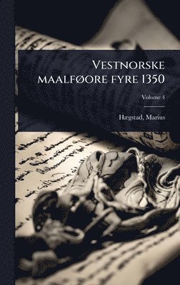 bokomslag Vestnorske maalfÃ, ore fyre 1350