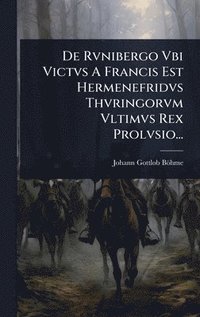 bokomslag De Rvnibergo Vbi Victvs A Francis Est Hermenefridvs Thvringorvm Vltimvs Rex Prolvsio...
