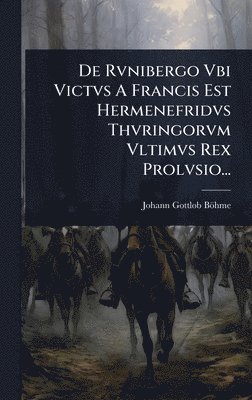 bokomslag De Rvnibergo Vbi Victvs A Francis Est Hermenefridvs Thvringorvm Vltimvs Rex Prolvsio...