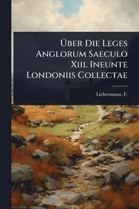 bokomslag Ã¿ber Die Leges Anglorum Saeculo Xiii. Ineunte Londoniis Collectae