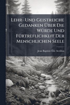 bokomslag Lehr- Und Geistreiche Gedanken Ã¿ber Die WÃ1/4rde Und FÃ1/4rtreflichkeit Der Menschlichen Seele