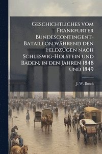 bokomslag Geschichtliches vom Frankfurter Bundescontingent-Bataillon während den FeldzÃ1/4gen nach Schleswig-Holstein und Baden, in den Jahren 1848 und 1849