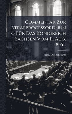 bokomslag Commentar Zur StrafproceÃ¿ordnung FÃ1/4r Das Königreich Sachsen Vom 11. Aug. 1855...