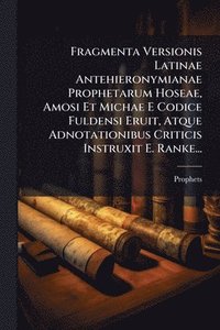 bokomslag Fragmenta Versionis Latinae Antehieronymianae Prophetarum Hoseae, Amosi Et Michae E Codice Fuldensi Eruit, Atque Adnotationibus Criticis Instruxit E.